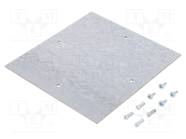 Mounting plate; steel; W: 150mm; H: 2mm; L: 150mm; TK-PC-1818