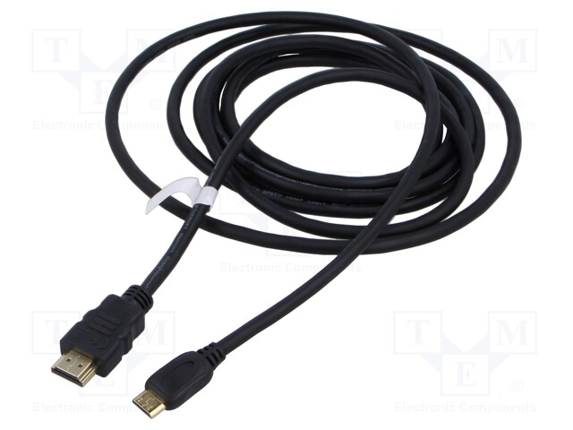 Cable; HDCP 2.2,HDMI 2.0; HDMI plug,mini HDMI plug; PVC; Len: 5m