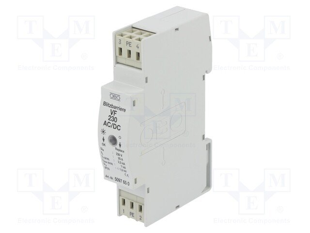 Surge arrestor; Mounting: DIN; IP20