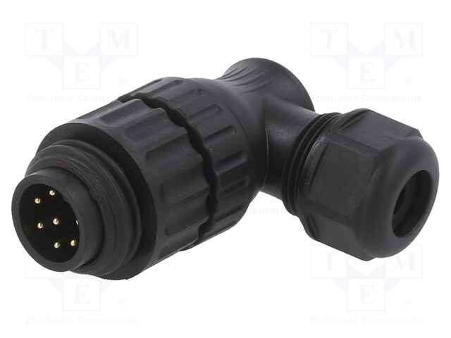 Plug; male; PIN: 7; 4.5÷7mm; soldering