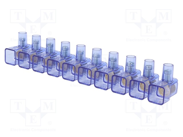 Terminal block; screw terminal; 6mm2; 450V; ways: 10; terminals: 10