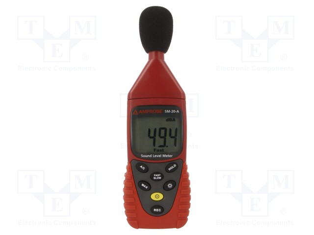 Meter: sound level; LCD 4 digits; Sound level meas: 30÷130dB