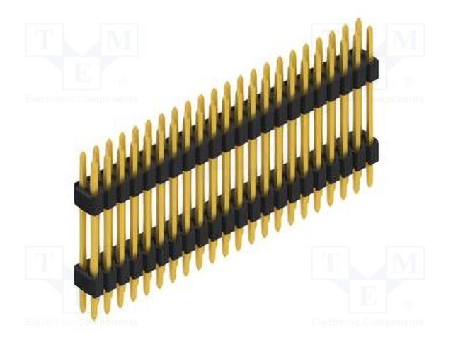 Connector: pin strips; pin header; male; PIN: 44; 1.27mm; THT; 2x22