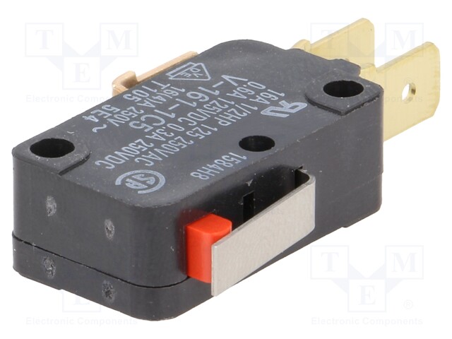 Microswitch SNAP ACTION; with lever; SPDT; 16A/250VAC; ON-(ON)