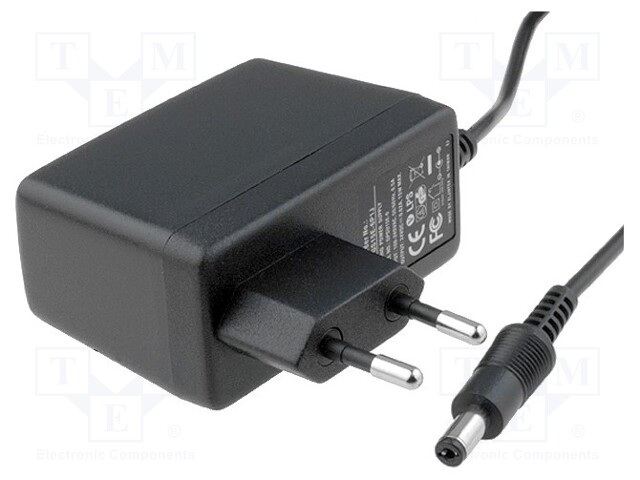 Power supply: switched-mode; 18VDC; 0.83A; Out: 5,5/2,1; 15W; 78%