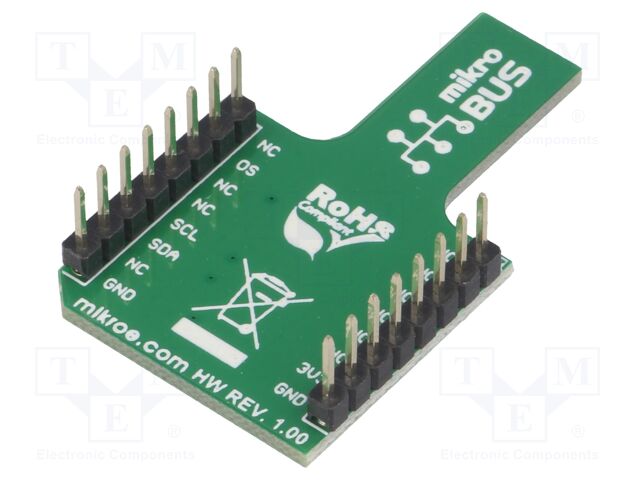 Click board; digital thermomemeter; I2C; MAX30205; 3.3VDC