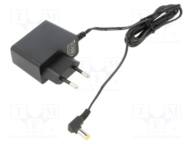 Power supply: switching; mains,plug-in; 12VDC; 1A; 12W; 84%; angled