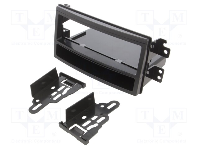 Radio mounting frame; Kia; 1 DIN; black