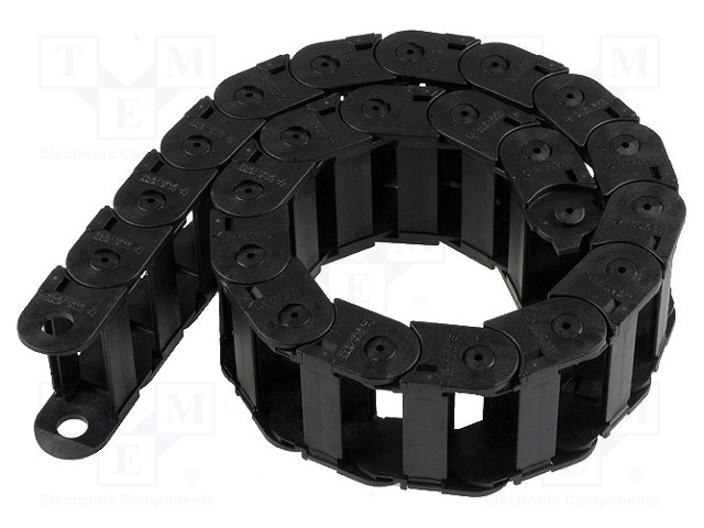 Cable chain; Series: Light; Bend.rad: 50mm; L: 990mm; Colour: black