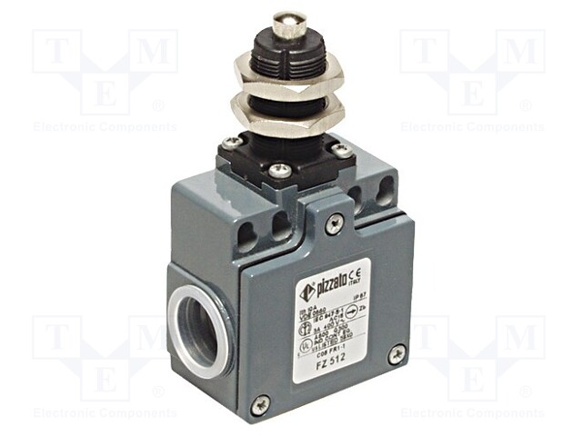 Limit switch; pin plunger Ø8mm and additional fixation; 10A