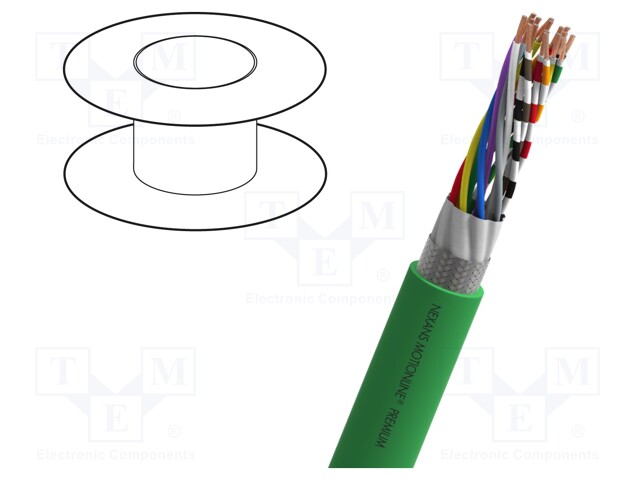 Wire: test lead cable; 8x2x0,18mm2; PUR; green; stranded; -30÷80°C