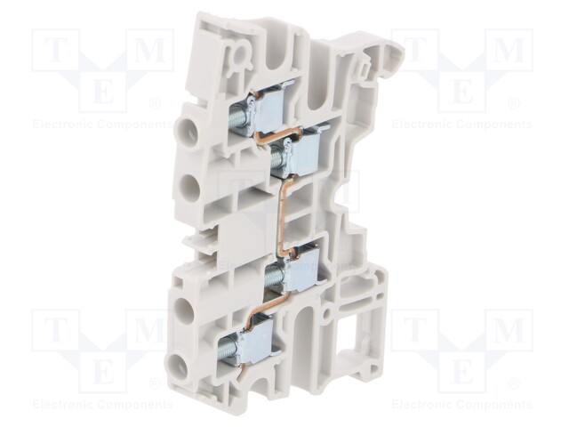 Splice terminal: rail; SNK; 0.2÷6mm2; ways: 1; terminals: 4; grey