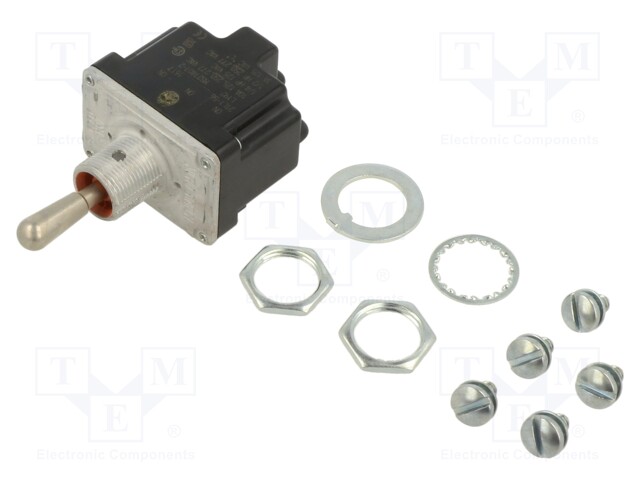 SWITCH, TOGGLE, DPDT, 18A, 277V