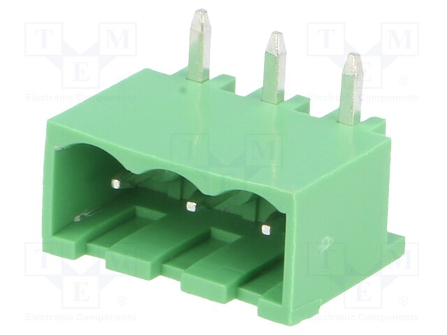 Pluggable terminal block; Contacts ph: 5mm; ways: 3; angled 90°