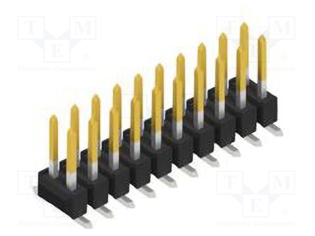 Connector: pin strips; pin header; male; PIN: 20; 2.54mm; SMT; 2x10