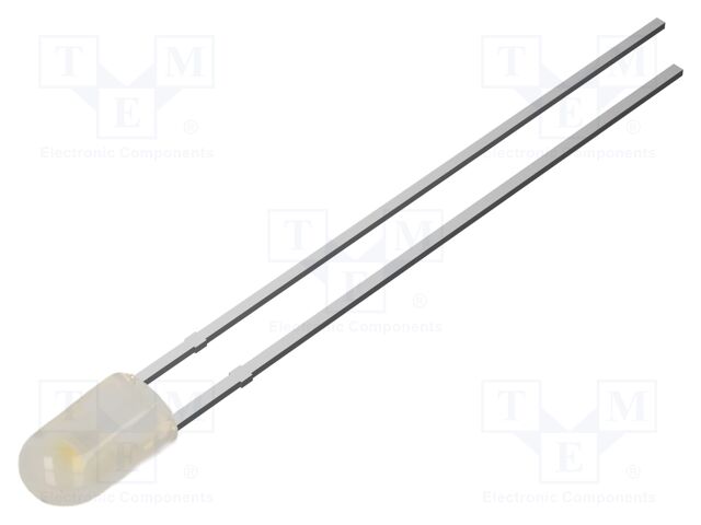 LED; white warm; oval; 3.9x3.2mm; 2180mcd; Front: convex; 2.9VDC