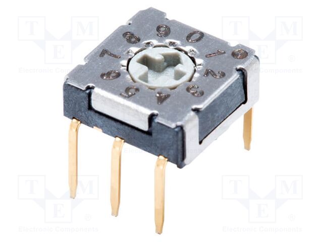 Encoding switch; DEC/BCD; Pos: 10; THT; Rcont max: 100mΩ; Mat: LCP