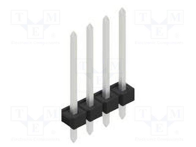 Connector: pin strips; pin header; male; PIN: 4; 2.54mm; THT; 1x4