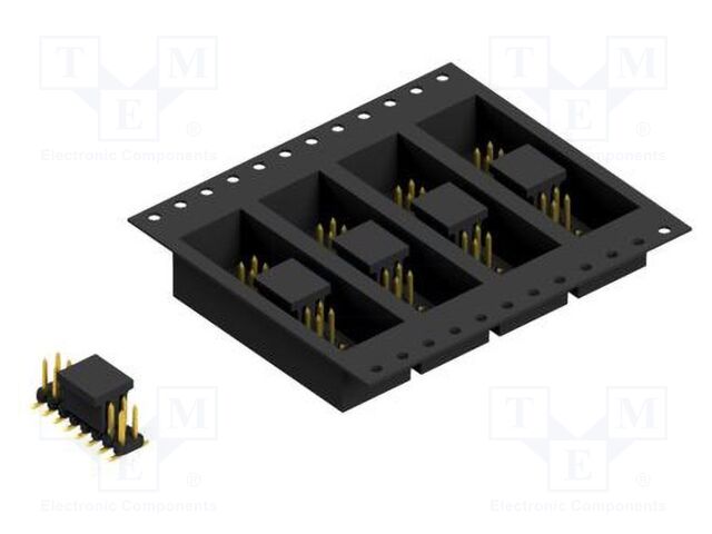 Connector: pin strips; pin header; male; PIN: 16; 2mm; SMT; 2x8; 100V