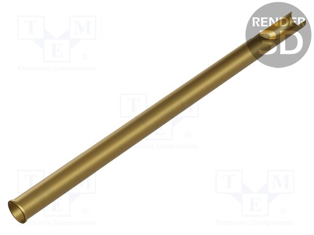 Test probe socket; Min.pitch: 2.54mm; brass; gold-plated; head SR