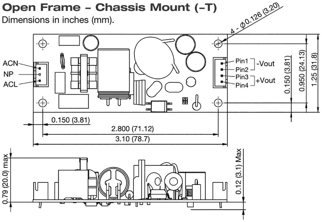 AC/DC Open Frame Power Supply (PSU), Medical, 1 Output, 15 W, 85V AC to 264V AC, Adjustable, Fixed
