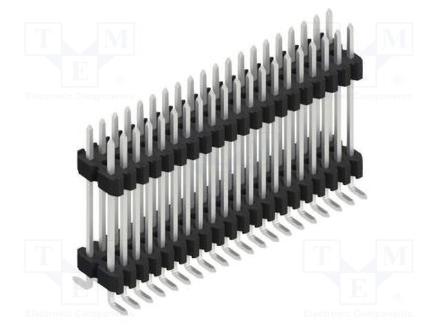 Connector: pin strips; pin header; male; PIN: 40; 1.27mm; SMT; 2x20