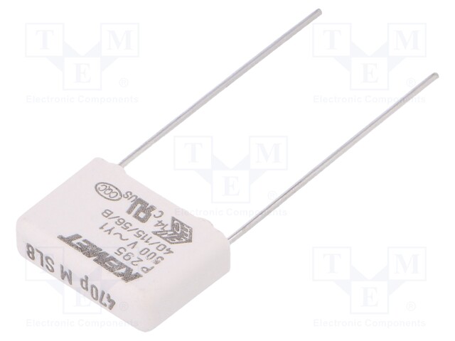 Capacitor: paper; Y1; 470pF; 500VAC; 15mm; ±20%; THT; Series: P295