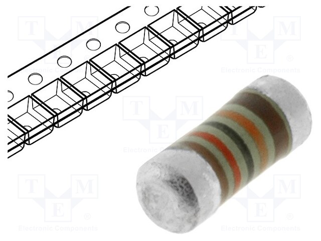Resistor: thin film; SMD; 0204 minimelf; 120kΩ; 0.4W; ±1%; 50ppm/°C