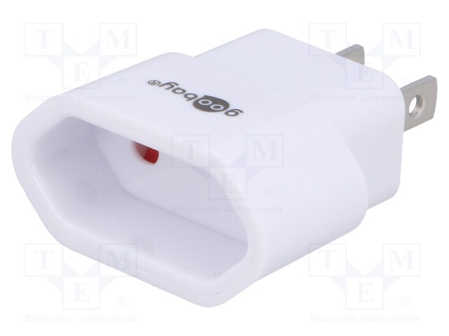 Adapter; Out: EU; Colour: white; Input: JAPAN,USA