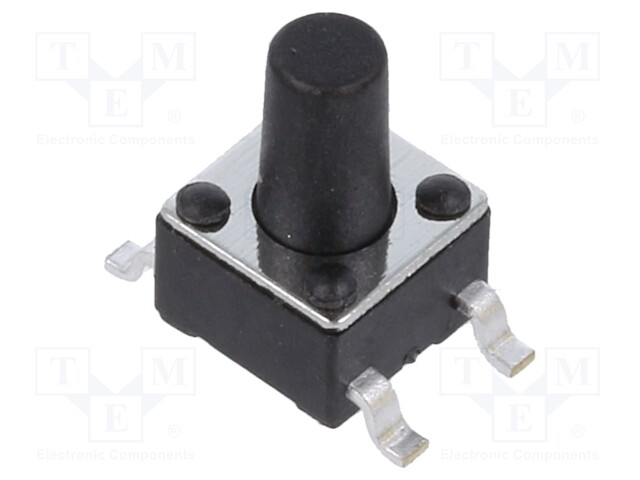 Microswitch TACT; SPST-NO; Pos: 2; 0.05A/12VDC; SMT; 1.57N; 7mm