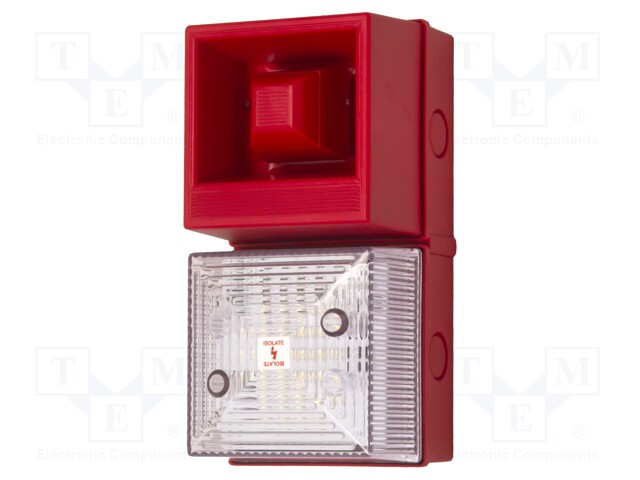 Signaller: lighting-sound; 24VDC; siren,flashing light; LED; IP65