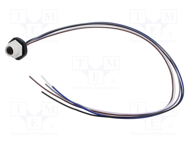 Connector: M12; socket; male; straight; with lead; PIN: 5; 0.34mm2