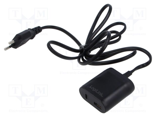 Power supply: switching; mains,plug-in; 5VDC; 2.4A; 12W; black