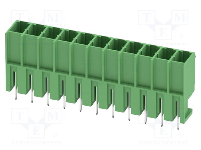 PCB headers, nominal cross section: 4 mm?, color: green, nom