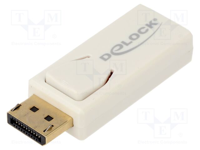 Adapter; DisplayPort plug,HDMI socket; white