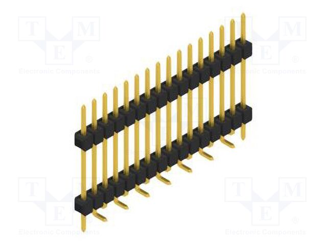 Connector: pin strips; pin header; male; PIN: 16; 2.54mm; SMT; 1x16