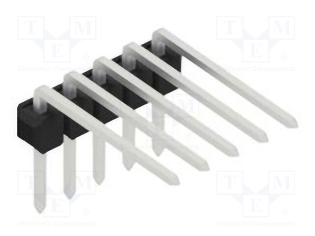 Connector: pin strips; pin header; male; PIN: 5; 2.54mm; THT; 1x5