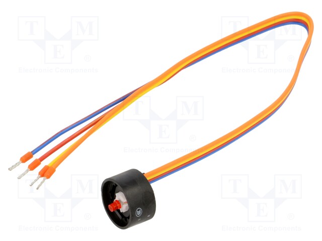 Contact Block, Series 84, Red LED, 24 Vdc, 10 mA, SPST-NO, Flat Ribbon Cable, IP40