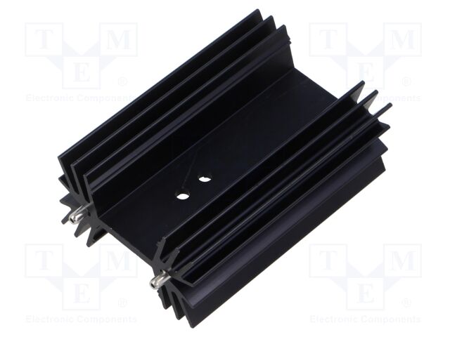 Heatsink: extruded; grilled; black; L: 63.5mm; W: 42mm; H: 25.4mm
