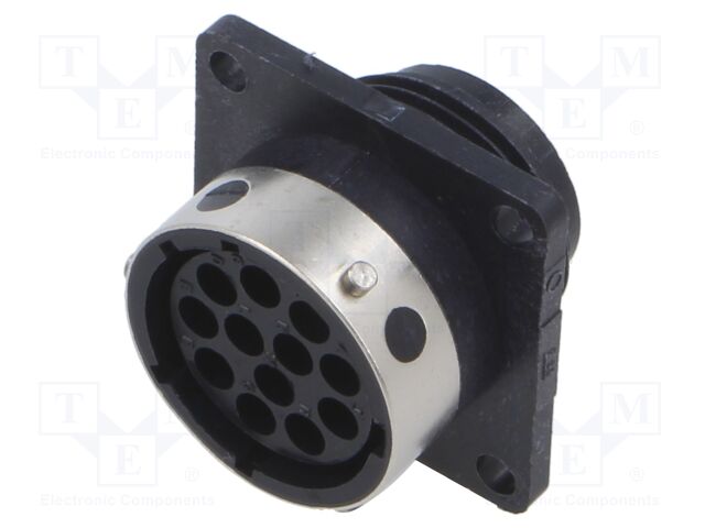 Connector: circular; socket; female; TR; 13A; 250V; PIN: 12; IP65