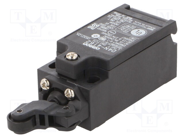Limit switch; lever R 20mm, plastic roller Ø12mm; NO + NC; 10A