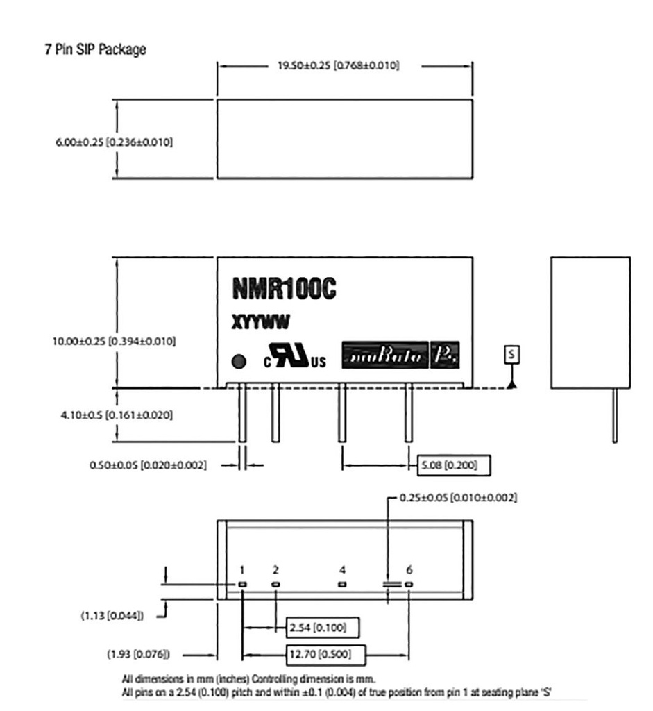 Converter: DC/DC; 1W; Uin: 10.8÷13.2V; Uout: 5VDC; Iout: 200mA; SIP