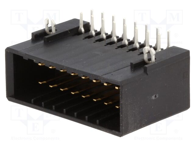 Pin Header, Wire-to-Board, 3.81 mm, 2 Rows, 16 Contacts, Through Hole Right Angle