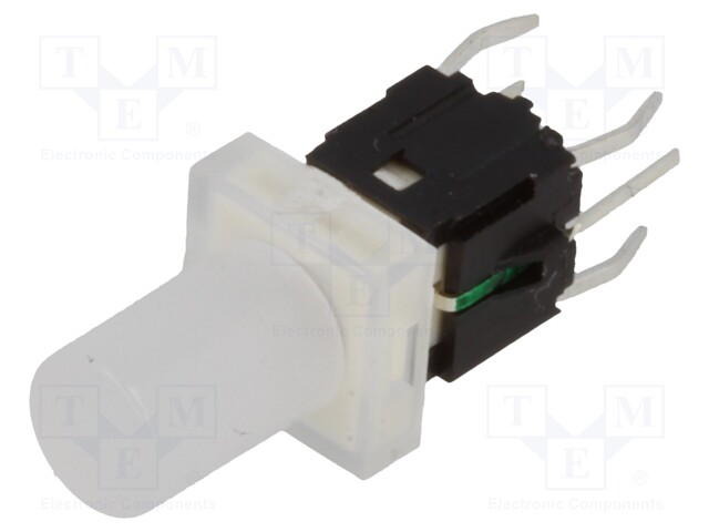 Switch: keypad; Pos: 2; SPST-NO; 0.05A/12VDC; colourless; green