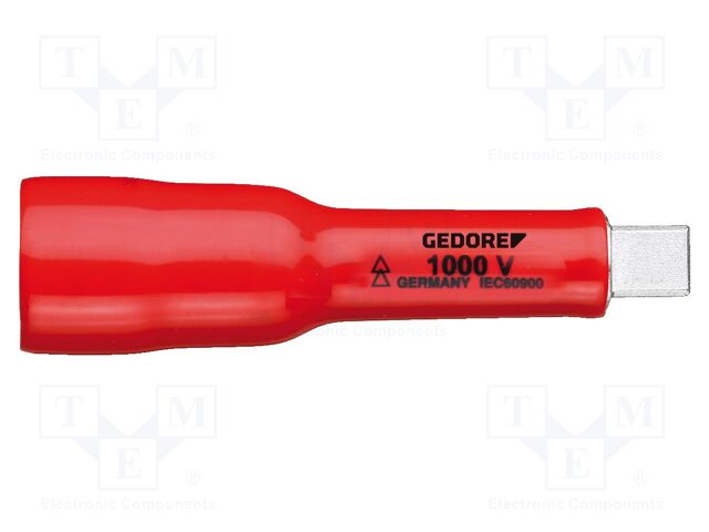 Extension; insulated,socket spanner; square; 3/8"; 75mm