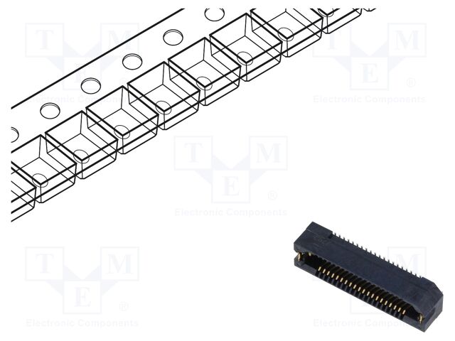 Connector: PCB to PCB; female; PIN: 40; 0.8mm; ERF8; gold-plated