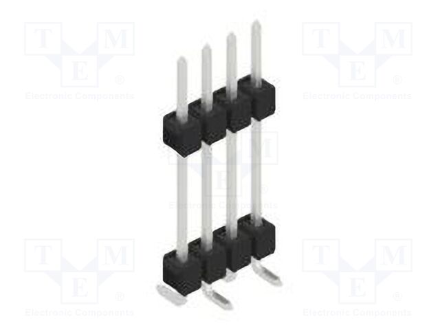 Connector: pin strips; pin header; male; PIN: 4; 2.54mm; SMT; 1x4