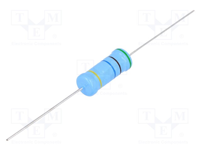 Resistor: metal glaze; THT; 51MΩ; 1W; ±5%; Ø6.8x19mm; 200ppm/°C