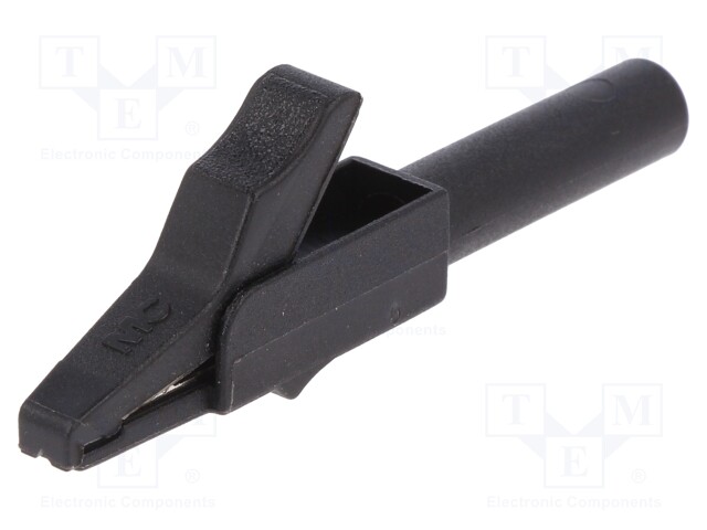 Crocodile clip; 15A; black; 4mm; Conform to: EN61010 300VCAT II