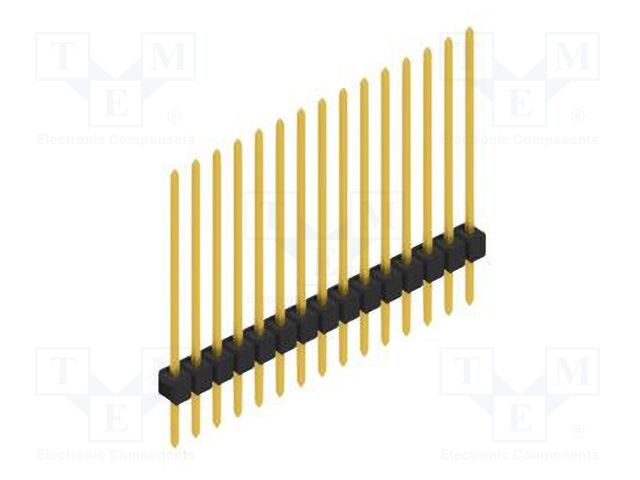 Connector: pin strips; pin header; male; PIN: 15; 2.54mm; THT; 1x15